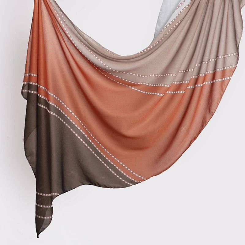 Printed Modal Hijab — Earth Tone Prints