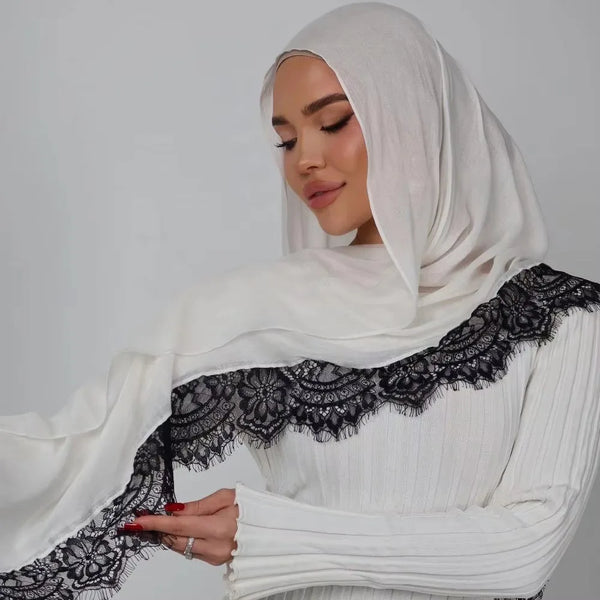 Premium Modal Lace Hijab