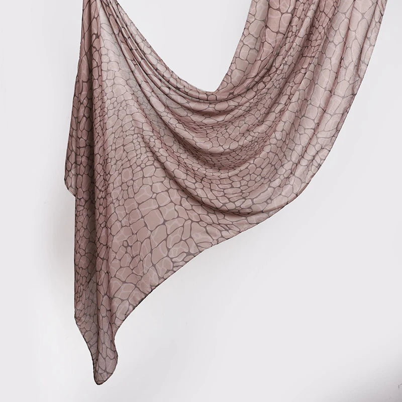 Printed Modal Hijab — Earth Tone Prints