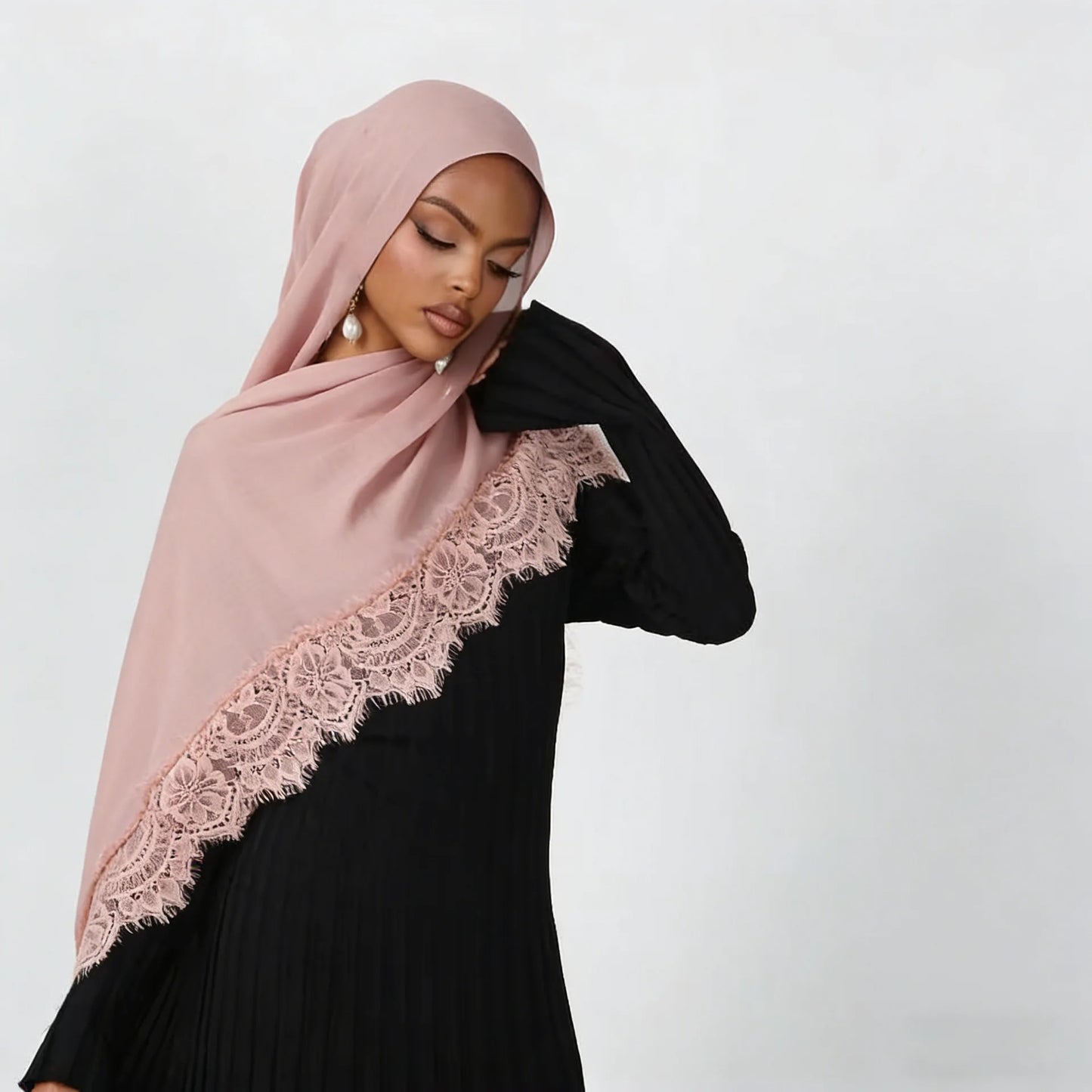 Premium Modal Lace Hijab