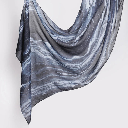 Printed Modal Hijab — Marble Collection