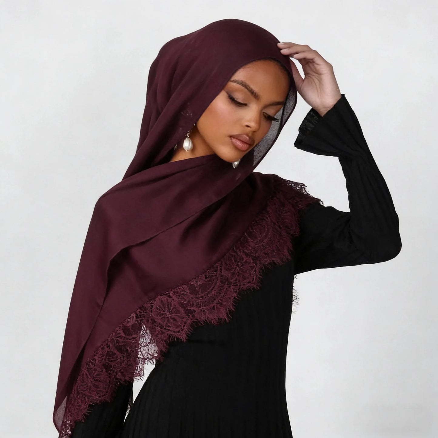 Premium Modal Lace Hijab